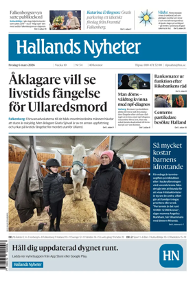 Cover of Hallands Nyheter