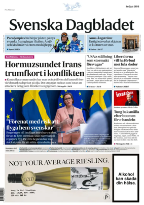 Cover of Svenska Dagbladet