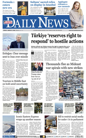 Cover of Hurriyet Daily News & Economic Review