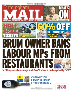 Cover of Birmingham Mail