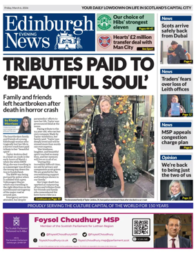 Cover of Edinburgh Evening News