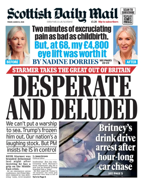 Cover of Scottish Daily Mail