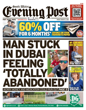 Cover of South Wales Evening Post