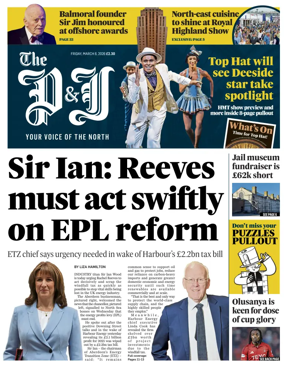 Cover of The Press and Journal (Aberdeen and Aberdeenshire)