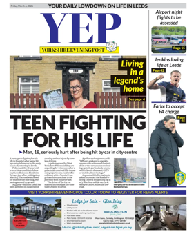 Cover of Yorkshire Evening Post