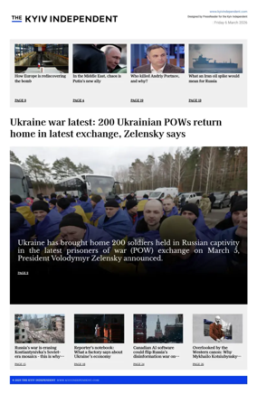 Cover of The Kyiv Independent