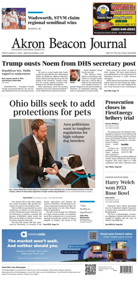 Cover of Akron Beacon Journal