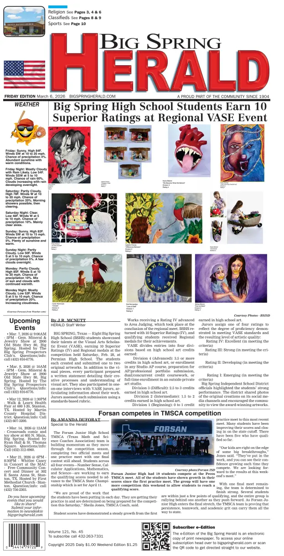 Cover of Big Spring Herald