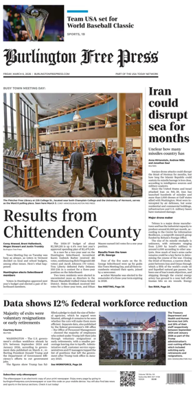 Cover of Burlington Free Press