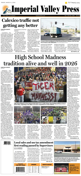 Cover of Imperial Valley Press