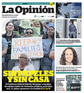Cover of La Opinion