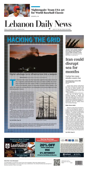Cover of Lebanon Daily News