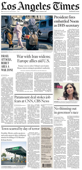Cover of Los Angeles Times