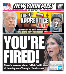 Cover of New York Post