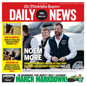 Cover of Philadelphia Daily News