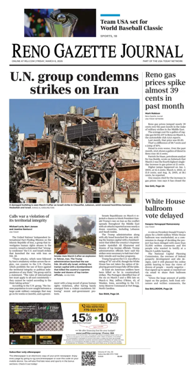 Cover of Reno Gazette Journal