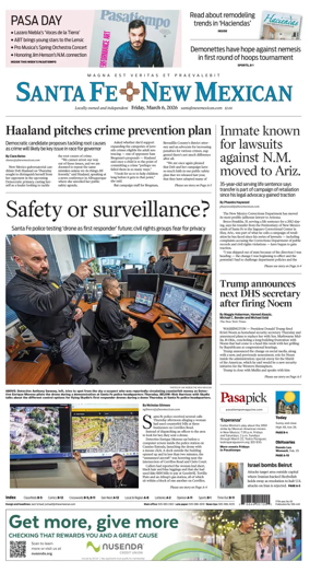 Cover of Santa Fe New Mexican