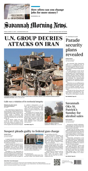 Cover of Savannah Morning News