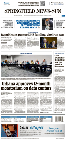 Cover of Springfield News-Sun