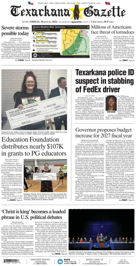 Cover of Texarkana Gazette