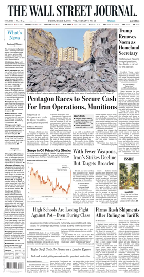 Cover of The Wall Street Journal