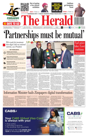Cover of The Herald (Zimbabwe)