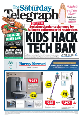 Cover of The Daily Telegraph (Sydney)