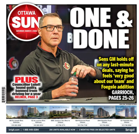 Cover of Ottawa Sun