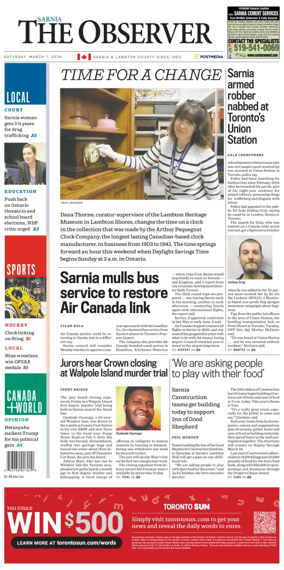 Cover of The Observer (Sarnia)