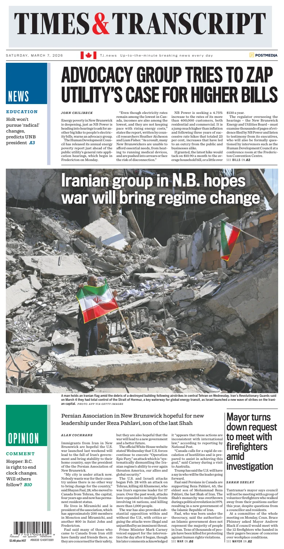 Cover of Times & Transcript