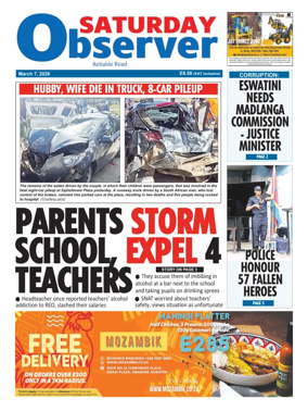 Cover of Saturday Observer (Eswatini)