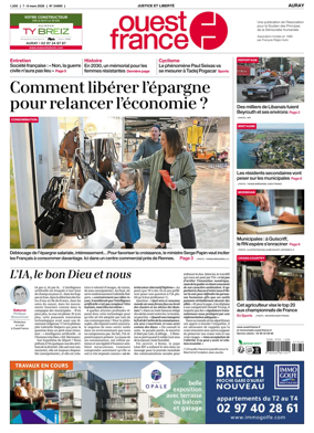 Cover of Ouest France (Auray)