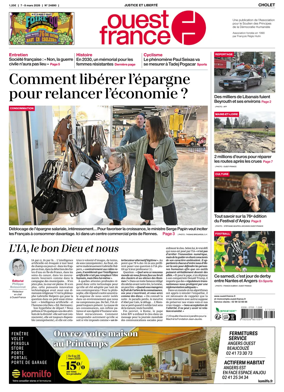 Cover of Ouest France (Cholet)