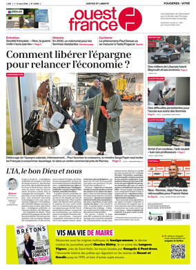 Cover of Ouest-France (Fougeres Vitre)