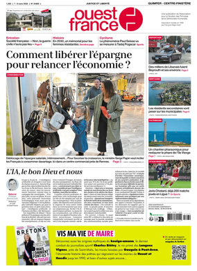 Cover of Ouest-France (Quimper Centre-Finistere)