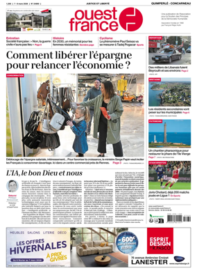 Cover of Ouest-France (Quimperle Concarneau)