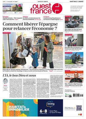 Cover of Ouest France (Saint-Malo)