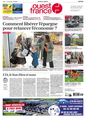 Cover of Ouest France (Sarthe)
