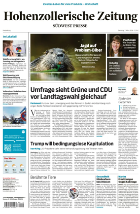 Cover of Hohenzollerische Zeitung