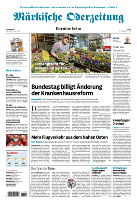Cover of Markische Oderzeitung Eberswalde