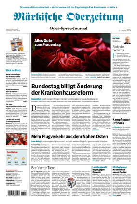 Cover of Markische Oderzeitung Eisenhuttenstadt