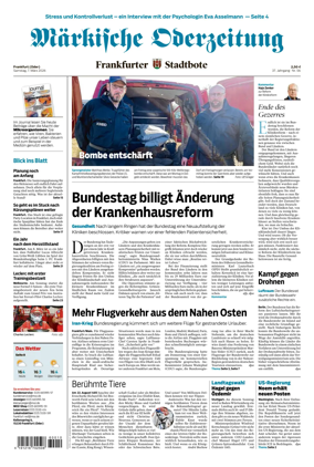 Cover of Markische Oderzeitung Frankfurt (Oder)