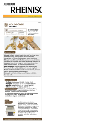 Cover of Rheinische Post Krefeld Kempen