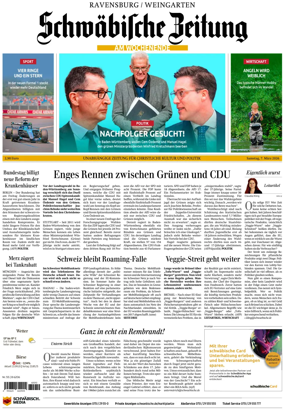Cover of Schwabische Zeitung (Ravensburg / Weingarten)