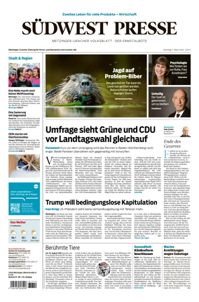 Cover of Sudwest Presse - Metzinger Uracher Volksblatt - Der Ermstalbote