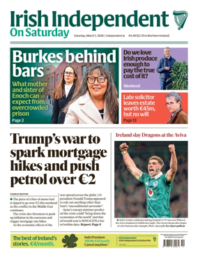 Cover of Irish Independent