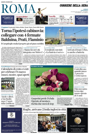 Cover of Corriere della Sera (Roma)