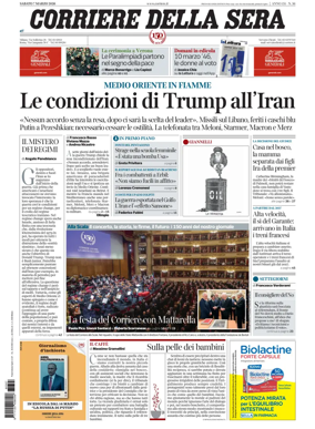Cover of Corriere della Sera
