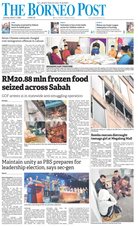 Cover of The Borneo Post (Sabah)