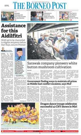 Cover of The Borneo Post (Sarawak)